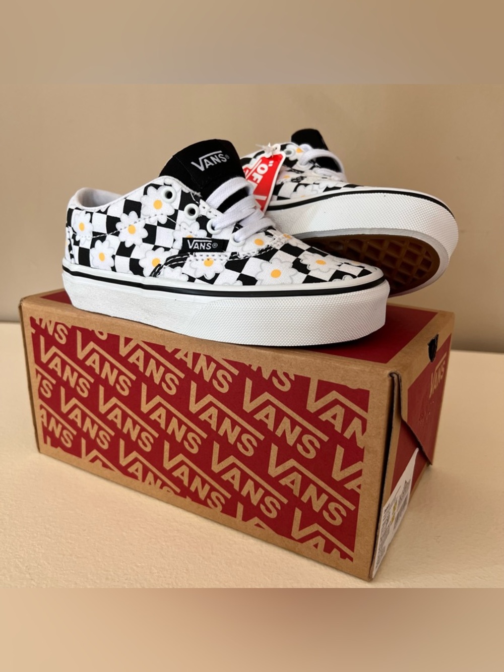floral checkered vans